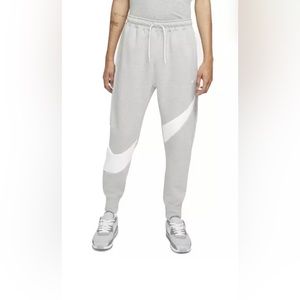 Nike Men's Sportswear Swoosh Tech Fleece Pants - Grey/White